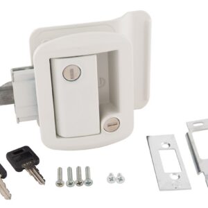 AP PRODUCTS - METAL TT LOCK W/KEYS WHT - 013-571