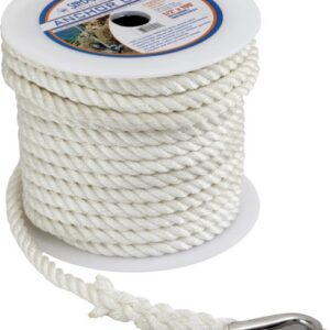 SEA DOG TWISTED NYLON ANCHOR LINE 3/8' 301110100WH-1