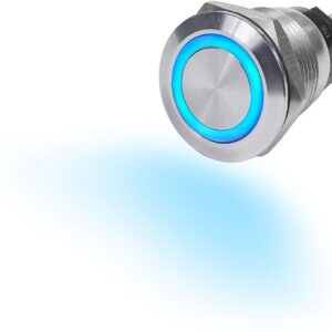 BLUE SEA - SWITCH BUTTON SS 10A OFF-ON BLUE - 4160-BSS