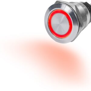 BLUE SEA - SWITCH BUTTON SS 10A OFF-(ON) RED - 4163-BSS