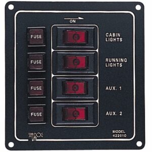 SEA DOG ALUMINUM SWITCH PANEL-VERTICAL 422010-1