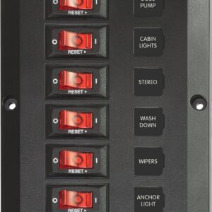 BLUE SEA - PANEL BELOW DECK 12VDC 6PC - 4352-BSS
