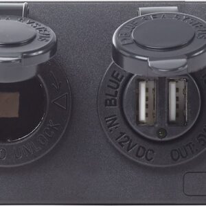 BLUE SEA - PANEL ACC H2O 2 USBS & SCKT - 4365-BSS