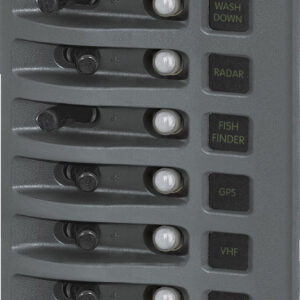 BLUE SEA - PANEL WD 12VDC CLB 8POS GRAY - 4378-BSS