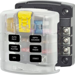 BLUE SEA - FUSE BLOCK STBLADE 6CIRC - 5028-BSS