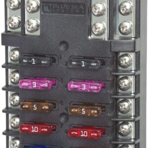 BLUE SEA - FUSE BLOCK STBLADE 12CIRC W/GND - 5031-BSS