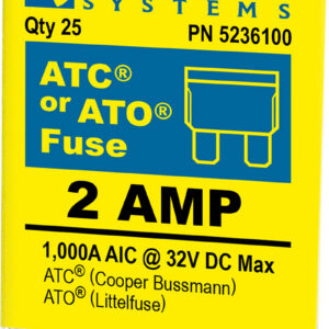 BLUE SEA - FUSE ATO/ATC 2A PACK 25 - 5236100-BSS