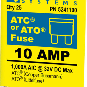 BLUE SEA - FUSE ATO/ATC 10A PACK 25 - 5241100-BSS