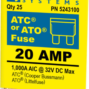 BLUE SEA - FUSE ATO/ATC 20A PACK 25 - 5243100-BSS