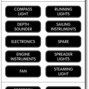 BLUE SEA LABEL KIT DC PANEL BASIC 8030-BSS