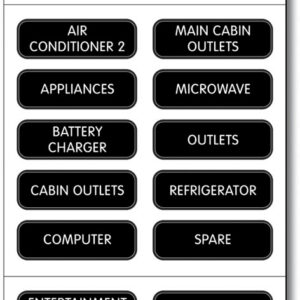 BLUE SEA LABEL KIT AC PANEL BASIC 8031-BSS