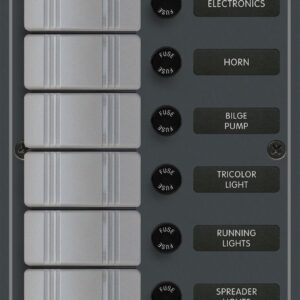 BLUE SEA PANEL H2O 12VDC AGC 6POS V 8053-BSS